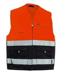 GILET MULTINORMA ARANCIO/BLU