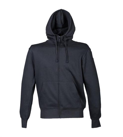 FELPA ZIP INTERA C/CAPPUCCIO BLU ROYAL