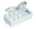 MULTIPRESA 6 POSTI BIP.10/16A+SCH.