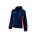 GIACCA SOFTSHELL PAUL BLU/ARANCIO C/CAPPUCCIO