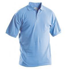 POLO M/C AZZURRO 100% COTONE