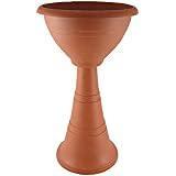 FIORIERA A COLONNA 'CAMPANA' D.39 70 CM H TERRACOTTA