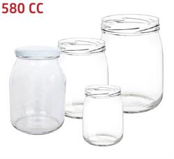 VASO IN VETRO TRASP. 580 ML D.82 X ALIMENTI