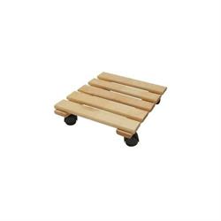 PEDANA SOTTOVASO IN LEGNO C/RUOTE CM 30X30