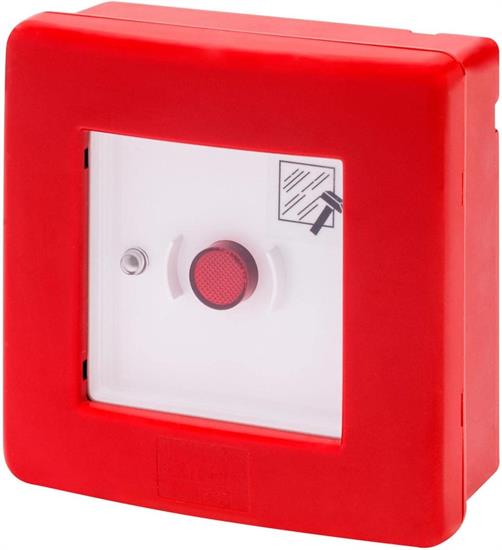 CENTRALINO STAGNO PER EMERGENZA C/PULSANTE LAMP. E VETRO PUSH