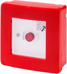 CENTRALINO STAGNO PER EMERGENZA C/PULSANTE LAMP. E VETRO PUSH