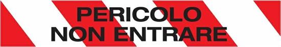 NASTRO SEGNALETICO BIANCO/ROSSO 70X200 PERSONALIZZATO 30 MICRON
