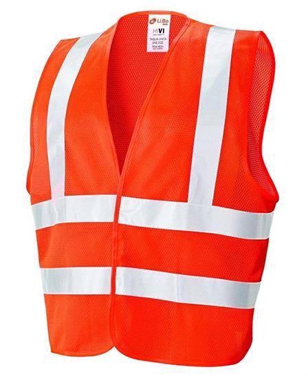 GILET A.V. ARANCIO CON BANDE RIFR. EN 20471