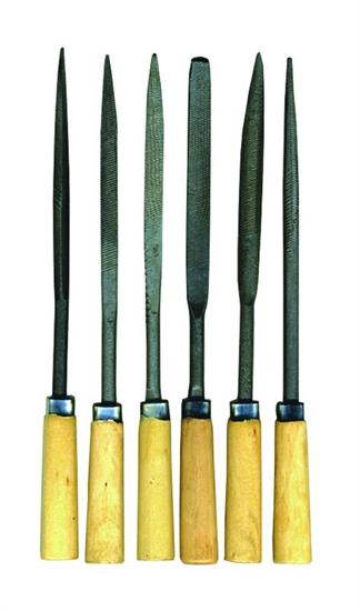 LIME PER CHIAVI SET 6 PEZZI CON MANICO LEGNO