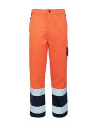 PANTALONE INVERNALE BASENTELLO ARANCIO/BLU CON BANDE