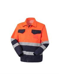 GIUBBINO ESTIVO ARANCIO/BLU CON BANDE