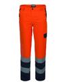 PANTALONE ESTIVO ARANCIO/BLU CON BANDE