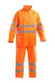 COMPLETO PLUVIO GIACCA E PANTALONE ARANCIO CON BANDE