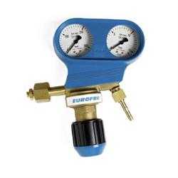 RIDUTTORE PER OSSIGENO A 2 MANOMETRI 0-200 BAR EN ISO 2503