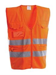 GILET AV ARANCIO C/BANDE