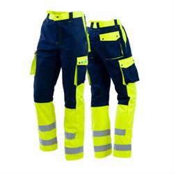 PANTALONE MULTINORMA C/BANDE BLU/GIALLO