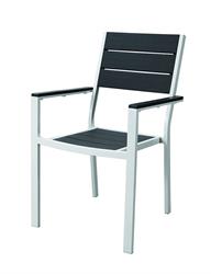 SEDIA IN ACCIAIO CON BRACCIOLI STINTINO CM.58x55 H.88