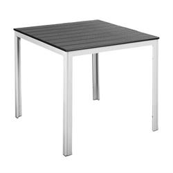 TAVOLO QUADRATO ACCIAIO SATINATO CM.78x78 H.74