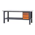 BANCO DA LAVORO PIANO RIVESTITO IN ACCIAIO C58BC-X2,1 4C