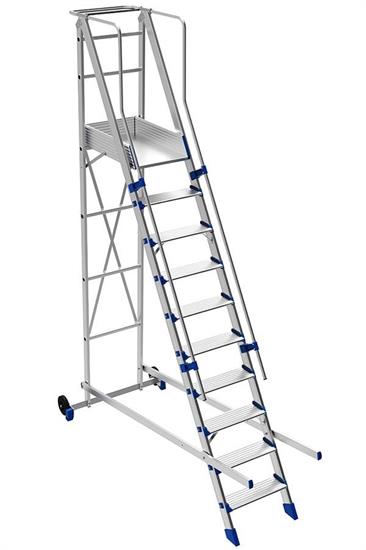 SCALA FORTEZZA MOBILE C/PIATTAFORMA 10 GRADINI M 3,97