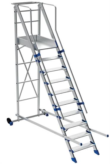 SCALA FORTEZZA MOBILE C/PIATTAFORMA 11 GRADINI M 4,25