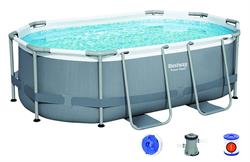 PISCINA CON TELAIO CM 305X200X84 CON POMPA