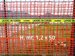 RETE SEGNALETICA PER CANTIERE MT 50 H 120