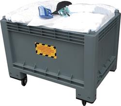 KIT CONTENITORE CARRELLATO OIL ONLY 300L 1000 X 700 X H 790 MM