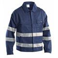 GIUBBOTTO FUSTAGNO C/BANDE 100% COTONE GR.350 COL. BLU NAVY