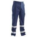 PANTALONE BLU FUSTAGNO C/BANDA RINF.GRIG. COT.100% MASSAUA