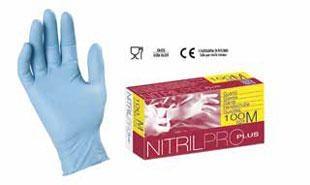 GUANTI NITRILE BLU M PZ100