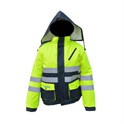 GIACCONE TIPO BOMBER MULTINORMA GIALLO/BLU C/BANDE