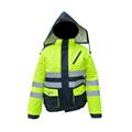 GIACCONE TIPO BOMBER MULTINORMA GIALLO/BLU C/BANDE