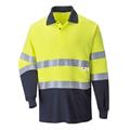 POLO MANICA LUNGA BIVALENTE GIALLO / BLU